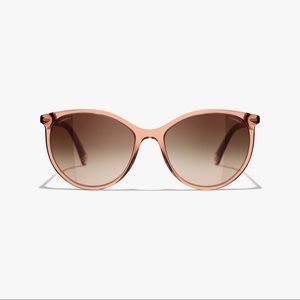 Chanel Pantos Light Brown Acetate Sunglasses